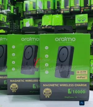 Oraimo MagPower 15 10000mAh Power Bank ya Magnetic Wireless na Waya