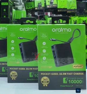 Oraimo Power Bank 22.5W 10000mAh Ndogo Inayochaji Haraka