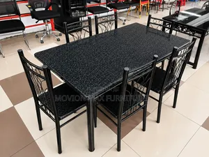 Black Wooden Dining Set - New Design
