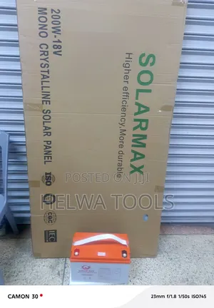 100Ah Solar Battery + 200W Solar Panel