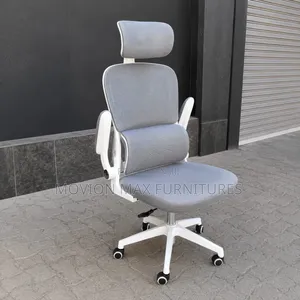 Adjustable Arms White Orthopedic Office Chair