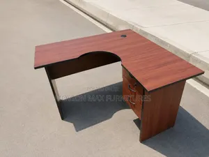 Dark Walnut L-Shape Computer Desk Office Table