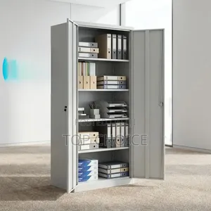 Boss Office Products Steel Filing Cabinet with Glass Doors