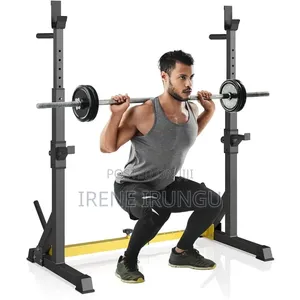Mashine ya Mazoezi ya Squat Rack Inayoweza Kurekebishwa