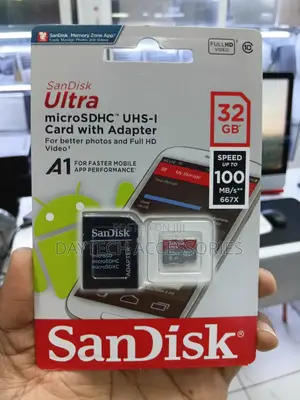SanDisk 32GB Ultra microSDHC UHS-I Kadi ya Kumbukumbu na Adapta