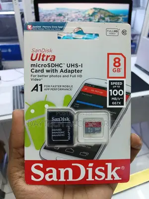 SanDisk 8GB microSDHC Ultra Class 10 UHS-I with SD Adapter