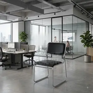 Viti vya Wageni vya Chrome Sled Base (Vyeusi)