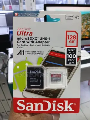 Kadi ya SanDisk Ultra 128GB microSDXC UHS-I na Msomaji wa SD