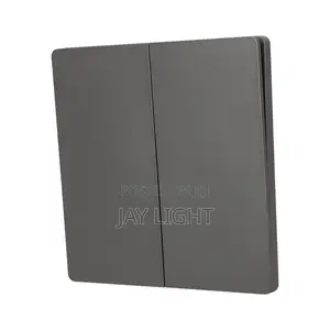 Wall Switch Tempered Glass Grey 2 Gang 2 Way
