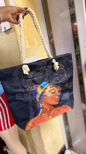 Mfuko Mkubwa wa Wanawake wa Pwani/Soko wa African Faces