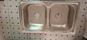 Sink ya Jikoni ya Centamily ya Chuma cha Pua na Mibakuli Miwili - 100x50cm
