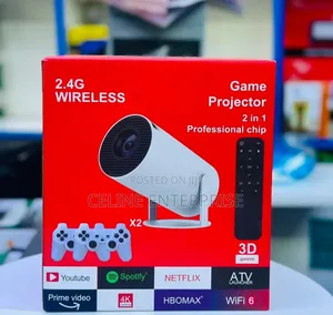 Projector Isiyo na Waya - Projector ya Michezo 2-kwa-1
