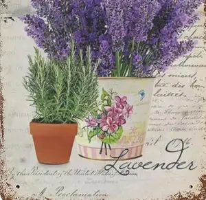 Vintage Floral Lavender Wall Frame Panel