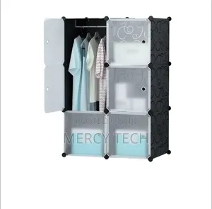 Portable 2x3 Column Plastic Wardrobe