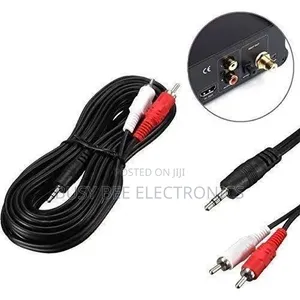 Kebo ya Sauti ya GeneAfrica 3.5mm hadi RCA 2-Male