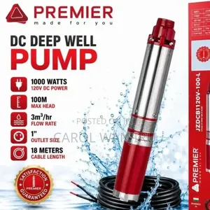 Premier 1000W DC Deep Well Submersible Water Pump