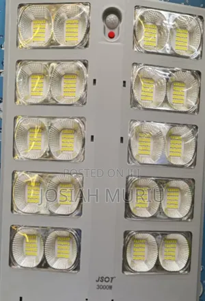 Taa ya Barabarani ya Sola ya 3000W Rangi ya Kijivu na Nguzo