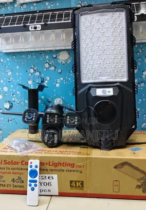 Taa ya Barabarani ya Jua 450W 2-in-1 yenye Kamera ya AI Triple Lens