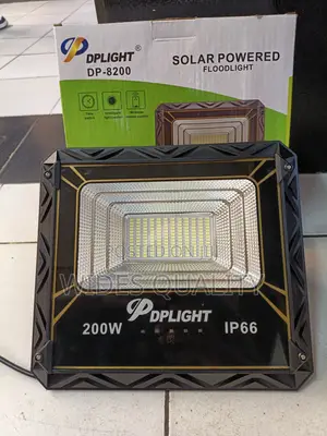 High-Power 200W Solar-Powered Outdoor LED Floodlight