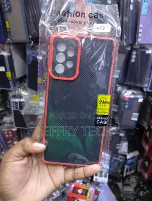 Kifuniko cha Simu cha Dual-Color Carbon Shock kwa Samsung Galaxy A72