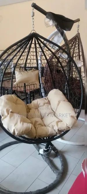 Kiti cha Kupepea cha Nje cha Kifahari Cheusi