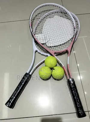 Double Tennis Rackets with Tennis Balls