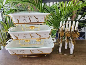 Seti ya Chafing Dish za Kauri za Bexel - Vipande 3