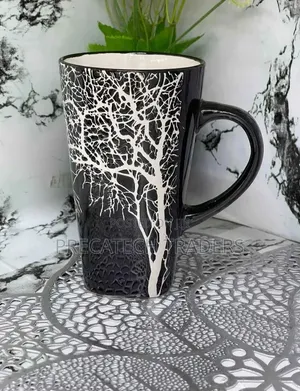 Elegant Ceramic Mugs Set - 6 Pieces
