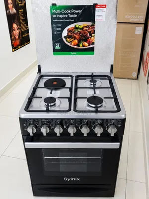 Jiko la Kusimama la Syinix Q60GC3 60x60 Gesi 3 + Umeme 1