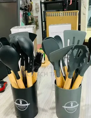 Seti ya Vyombo vya Kupikia Jikoni vya Silicone - Vipande 12