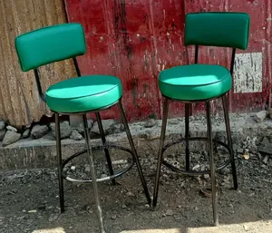 Viti vya Jikoni vya Kaunta na Ngozi Bandia ya Kijani
