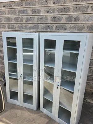 Block Steel Cabinet with Glass Doors