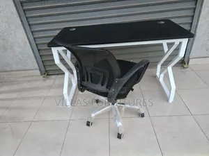 Meza na Kiti cha Ofisi cha Continental Metallic
