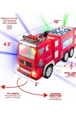 Fire Truck Toy with Siren Sound and Lights