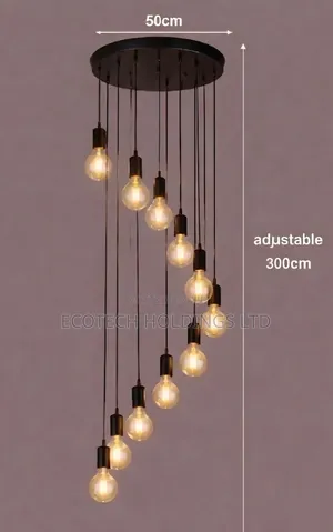 Chandelier ya Kisasa ya Taa 12 Zinazoshuka