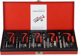 Seti ya Kurekebisha Nyuzi Helicoil 131 Pcs, Zana ya Kuchimba HSS M5-M12