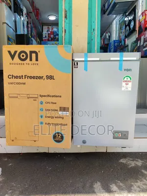 Von 98L Friza ya Kifua VAFC10DHW - Huokoa Nishati