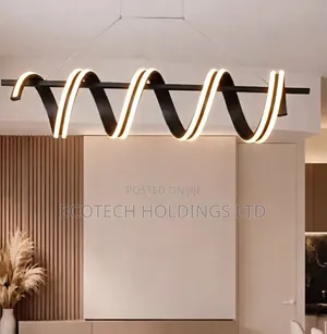 Chandelier ya Kisasa ya LED ya Muundo wa Wimbi