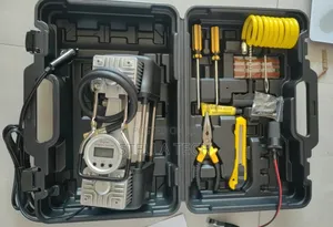 2-Cylinder Portable Air Compressor with Digital Gauge
