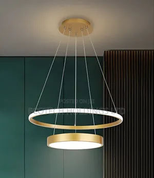Modern Double Ring LED Pendant Chandelier