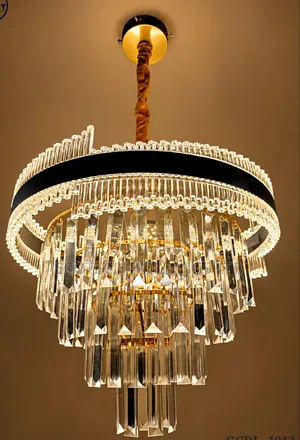 Luxury Double Tier Crystal Chandelier 400mm