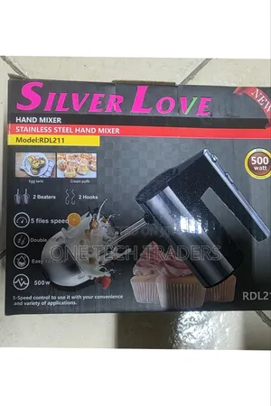 Silver Love Hand Mixer 500W