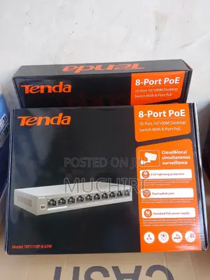 Tenda TEF1110P 8-Port CCTV PoE Switch 63W