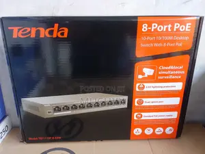 Tenda PoE Switch Port 8 63W kwa Kamera za IP