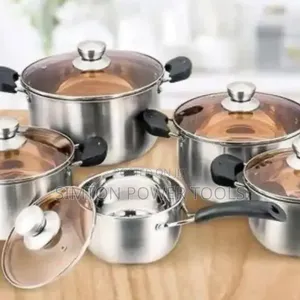 Smart Raha Life Seti ya Vyombo vya Kupikia 10 vya Chuma cha Pua