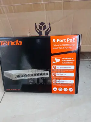 Tenda 8-Port PoE Switch yenye 2 Gigabit Uplinks TEF1105P-4-63W