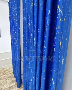 Pazia za Bluu za Kisasa kwa Mapambo ya Madirisha ya Ghorofa