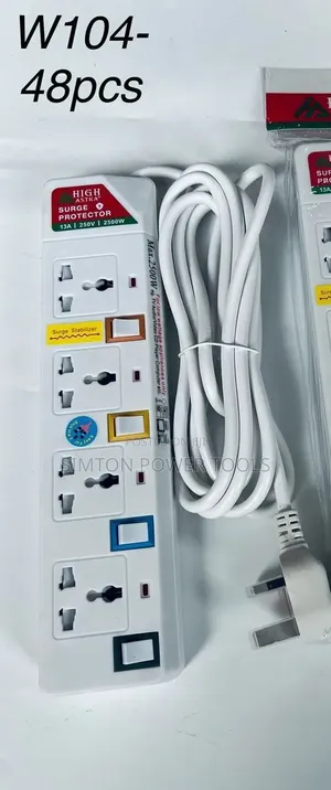High Astra 4-Way Surge Protector Extension Socket