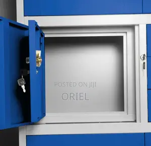 Kabati la Ofisi: Kabati la Bluu la Kuhifadhia Lenye Sehemu Salama Ndani