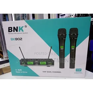 BNK BK-802 Mfumo wa Maikrofoni Mbili za VHF Zisizo na Waya